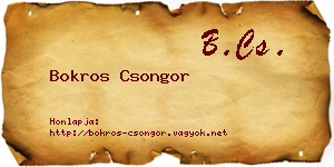 Bokros Csongor névjegykártya